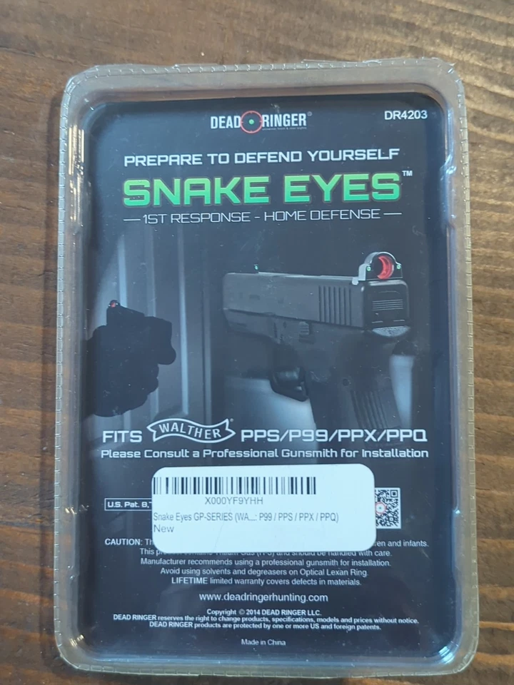 Miras ópticas Dead Ringer Snake Eyes Full Ber para Walther PPS, PPQ, P99 y PPX Foto 4 de 4