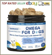 Omega 3 for Dogs with Salmon Oil, Fish Oil for Dogs Skin and Coat Supplement, Do