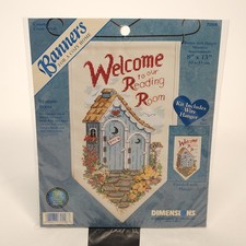 Dimensions 72558 Counted Cross Stitch Kit Welcome To Our Reading Room Banner