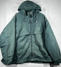 Carhartt Coat Men Sz 3XL Waterproof Breathable Hooded Nylon Green