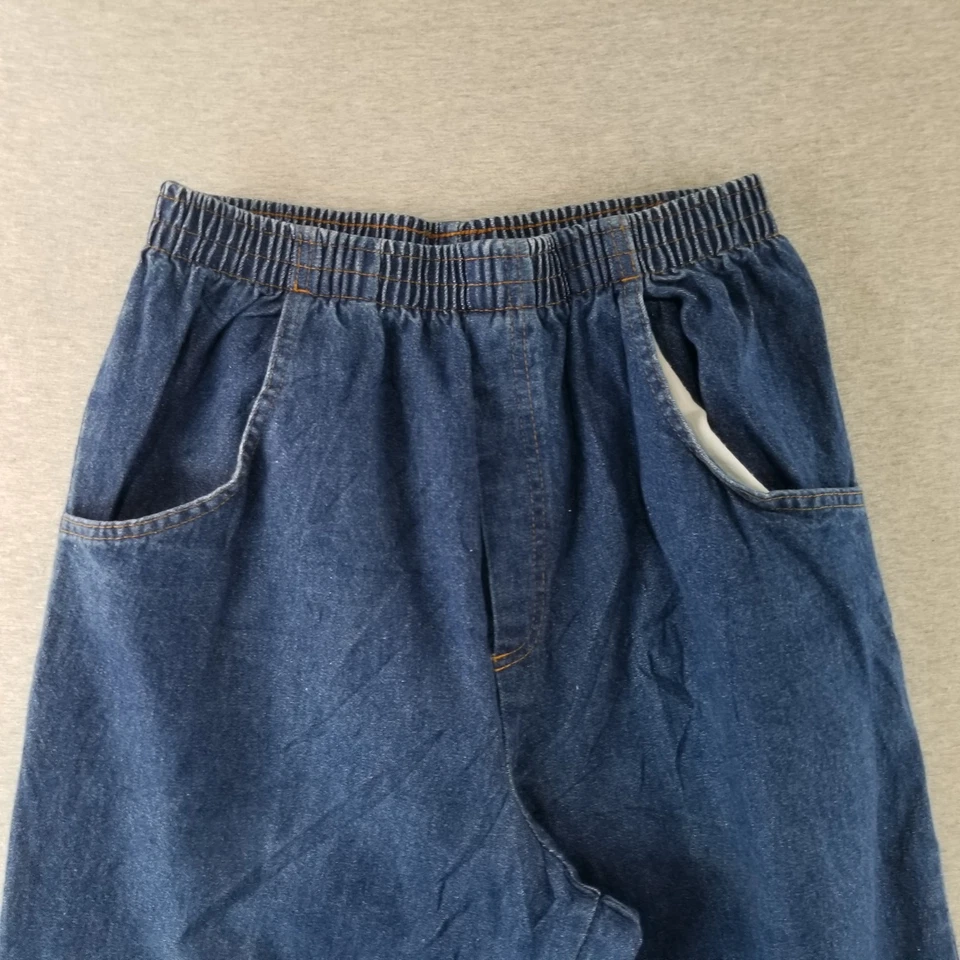 Pantalones de mezclilla Cabin Creek para mujer talla 8 cintura elástica lavado oscuro Normcore lindos cómodos Foto 2 de 4