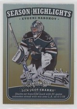 2008-09 O-Pee-Chee Season Highlights Evgeni Nabokov #SH-5 15nc