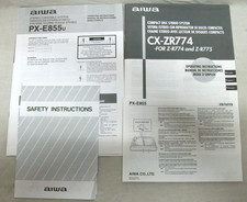 AIWA Turntable PX-E855u  CD Stereo System CX-ZR774 Manuals in EXL Cond.