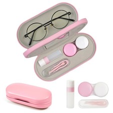 2 in 1 Eyeglass Case Portable Double Sided Contact Lens Box Multifunction Wit...