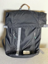 Poler Stuff Elevated Rolltop Backpack Hiking Travel Bag Black Laptop School Work