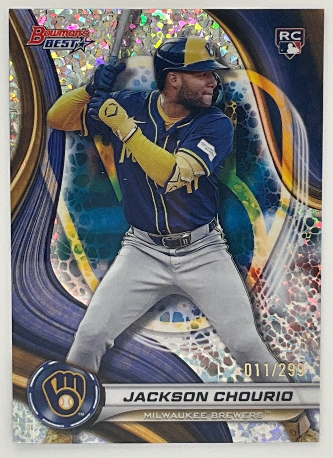 2024 Bowman's Best Jackson Chourio Mini Diamond /299 Brewers
