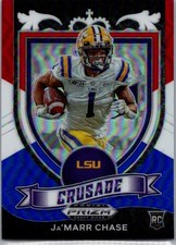 2021 Panini Prizm Draft Picks Prizms Red White and Blue #162 Ja'Marr Chase RC
