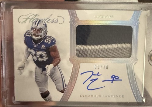 Panini Flawless DeMarcus Lawrence Patch Auto Dallas Cowboys 03/20