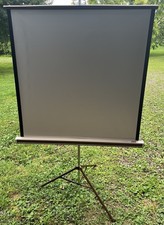Da-Lite Silver Pacer Vintage 40"x40" Portable Projector Projection Screen Tripod