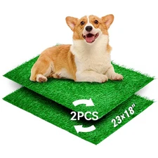 Artificial Dog Grass Pee Pads for Training Reusable Washable Replacement Turf.