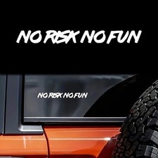 Car Window Vinyl Decal Sticker No Risk No Fun 22cm