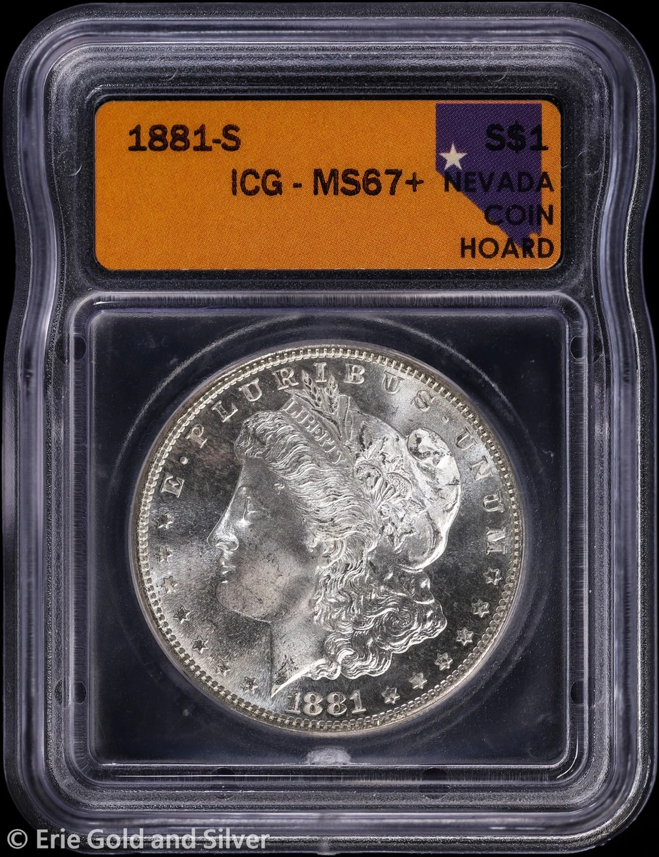 Grade MS 67 ICG 1881 Year Morgan US Dollars (1878-1921) for sale
