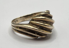 Sterling Silver .925 Size 6.25 Wavy Dome Style Ring FREE SHIPPING