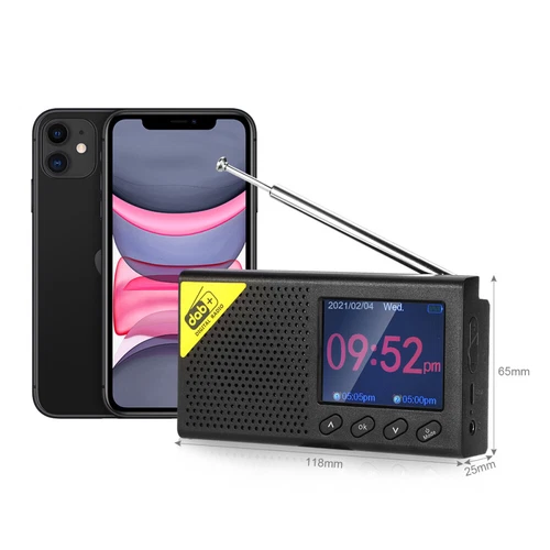Xmas Gift DAB /DAB+ /AM /FM Digital Radio Bluetooth 5.0 Music Player 2.4inch LCD - Picture 9 of 11