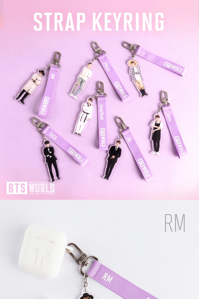 BTS WORLD STRAP KEY RING Track No. OFFICIAL RM SUGA JUNGKOOK JIMIN