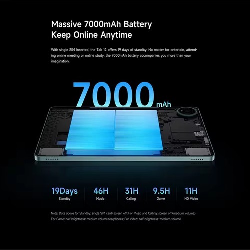 Global Fossibot Tab 12 4G Tablet Octa Core 10.95'' 18GB+256GB 7000mAh Android 14 - Picture 7 of 20