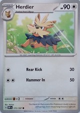 171/197 HERDIER | COMMON | OBSIDIAN FLAMES POKEMON CARD