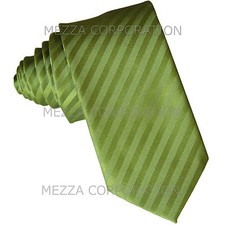 New Vesuvio Napoli Men's 2.5" skinny Neck Tie necktie Stripes Spinach Green prom