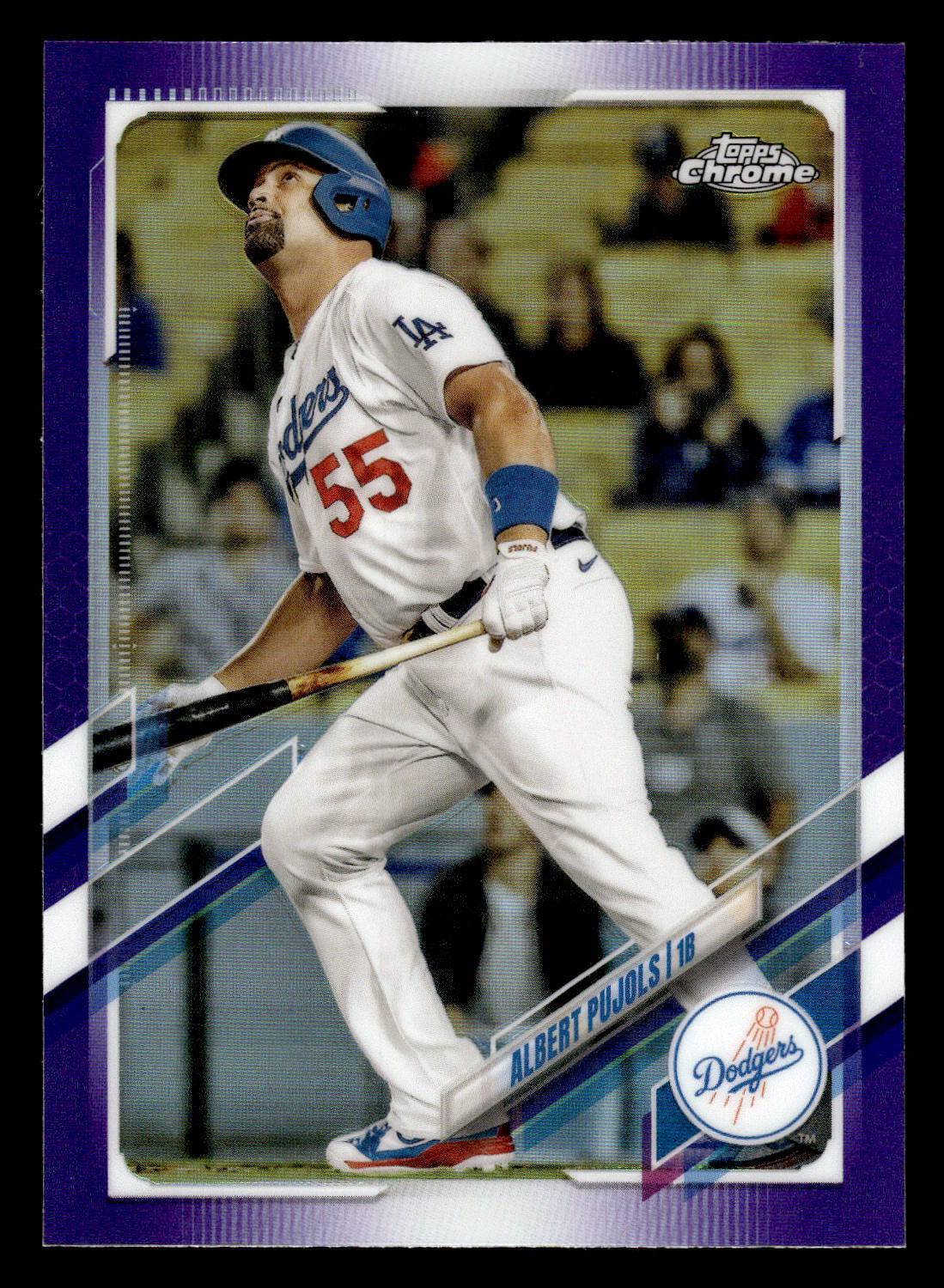 2021 Topps Chrome Update Albert Pujols Purple USC50