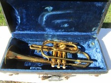 HOLTON COLLEGIATE CORNET, 1942, CASE, VERY CLEAN