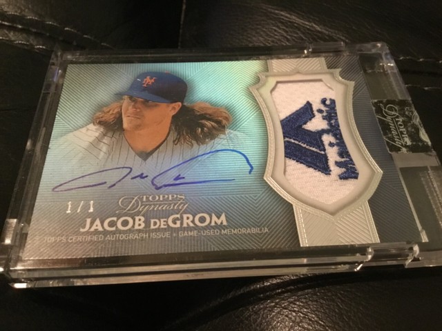 2017 Topps Dynasty Jacob Degrom Game Used Majestic Patch Auto 1/1