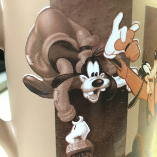 Goofy Official Walt Disney World Coffee Mug Tan Animation Collage Drawing Brown - Picture 12 of 12