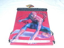 Red Amazing Spider-Man Licensed Drawstring Backpack Sling School Tote Gym Bag