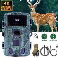 Wildkamera, 4K Video Wildtierkamera, 60MP Full HD WLAN mit Handyübertragung APP