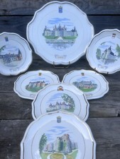 Gien Service a Gâteau Dessert Les Château de la Loire Chambord Sully Blois