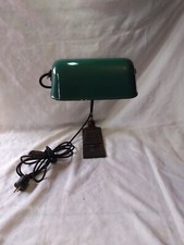 ANCIENNE LAMPE DE BUREAU ART DECO EMAILLE DE MARQUE ERPE BELGIQUE
