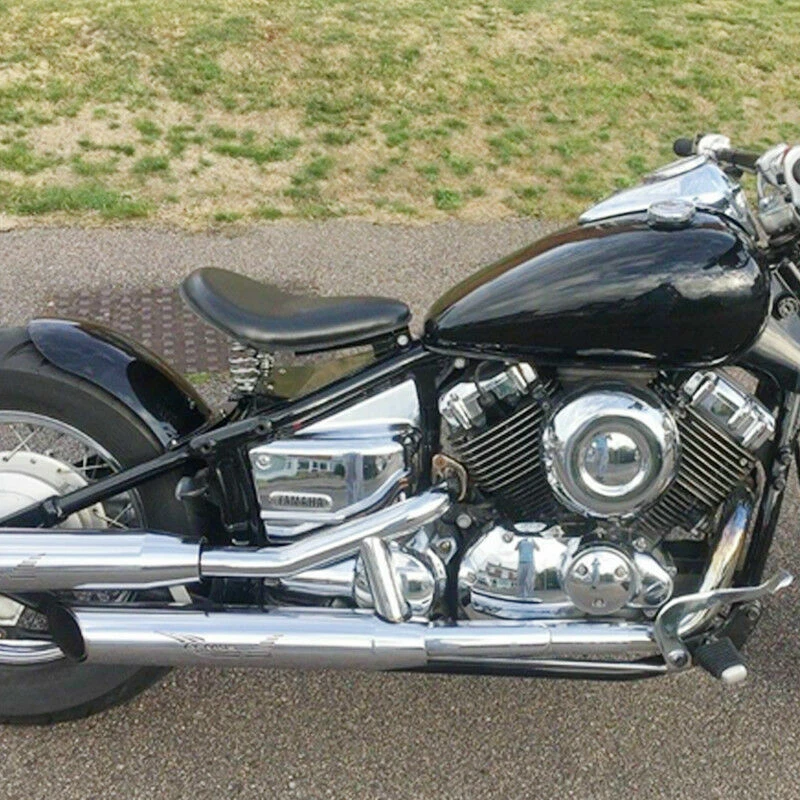 Muelle de asiento individual de cuero para motocicleta Yamaha V Star 650 XVS 650 XVS 950 Bobber Foto 3 de 4