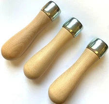 3 PIECES LUTZ T-7 SKROO-ZON FILE HANDLES FOR 12" FILES MADE IN THE USA