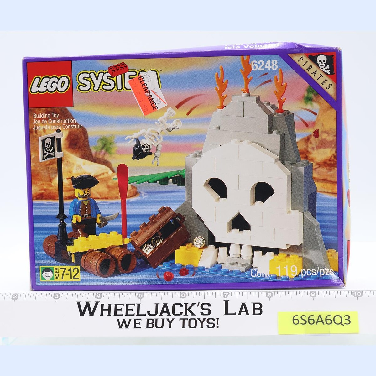 LEGO #6248 Volcano Island Pirates 1996 Lego System 119 pieces NEW