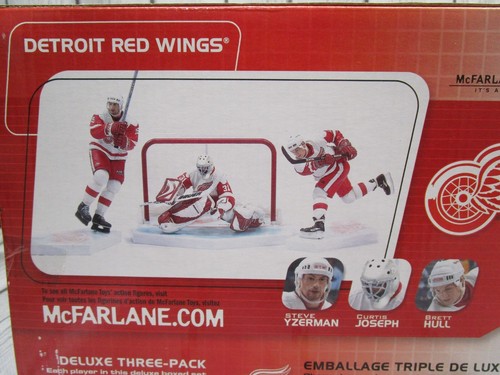 McFarlane Toys Hockey Detroit Red Wings Yzerman, Joseph, Hull Deluxe 3-Pack New - Picture 10 of 12
