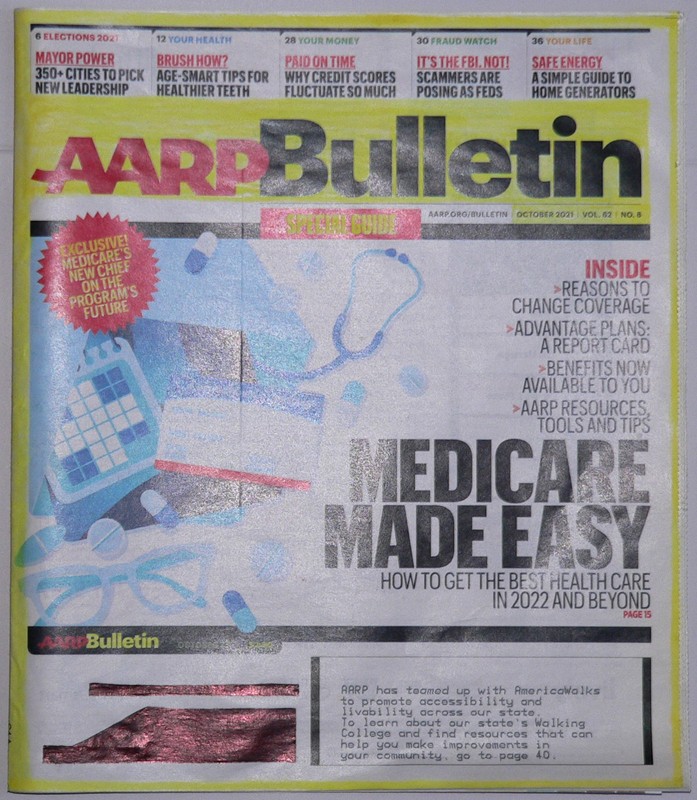 magazine AARP Bulletin (American Association of Retired Persons) ꟷ October, 2021
