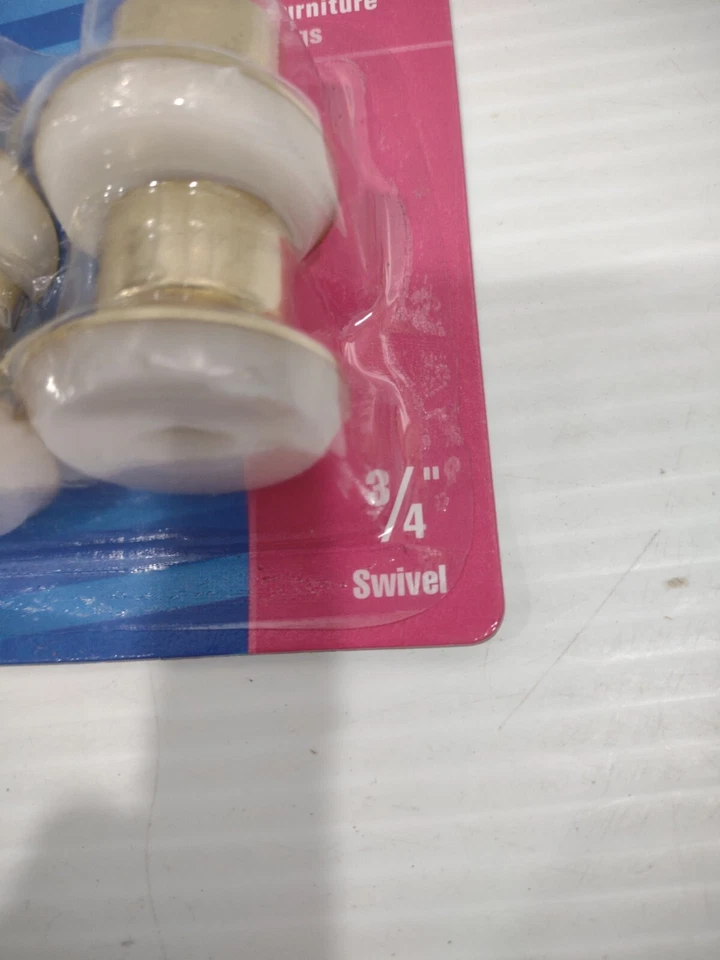 "4 deslizadores de muebles de latón Waxman para patas de muebles tubulares de metal 3/4"" hacer" Foto 2 de 3