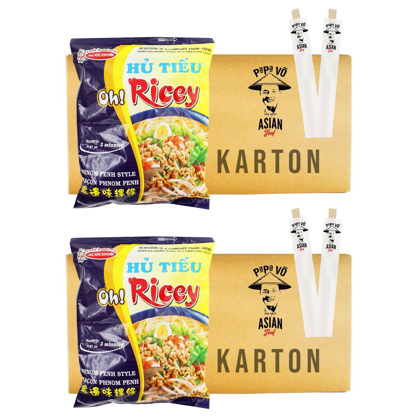 2KT (48x71g) Acecook Reisnudeln Hu Tieu Nam Vang Nudelsuppe Reisnudeln