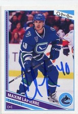 MAXIM LAPIERRE CANUCKS AUTOGRAPH AUTO 13/14 O-PEE-CHEE OPC #457 *35812