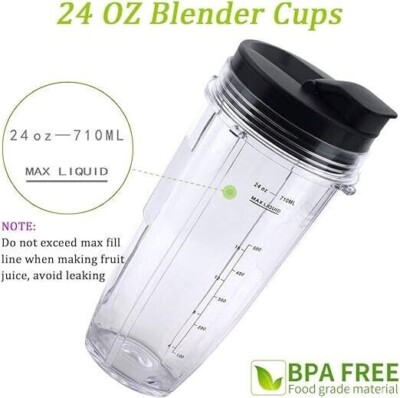 Ninja XSK24SSCL 703KKU100 Foodi 24oz Nutrient Cup, Spout Lid
