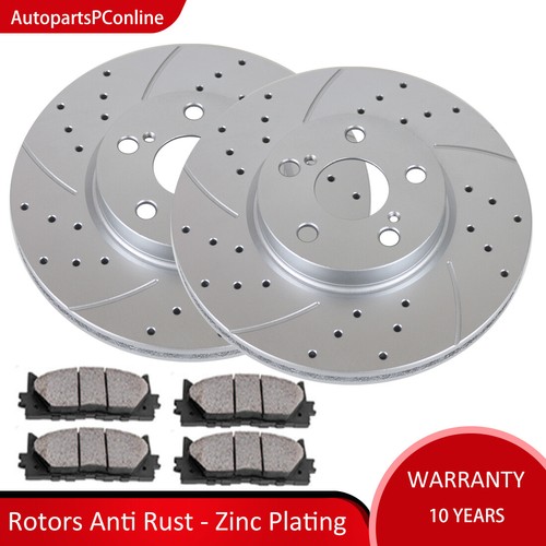 Front Drilled Brake Rotors Pads Kit for Toyota Camry Avalon Lexus ES350
