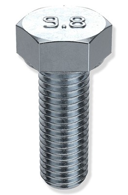 M5-0.80 GRADE 9.8 METRIC COARSE HEX HEAD CAP SCREWS ZINC (ALL LENGTHS)
