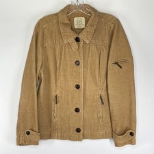 Relativity Tan Corduroy Button Jacket Size Petite Large