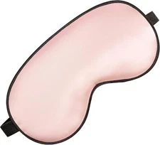 Silk Eye Sleep Mask - Adjustable Strap, Comfortable & Soft Satin Eye Mask, Blind
