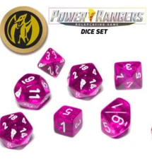 Renegade Games Studios Power Rangers RPG: Game Dice Set - Pink (7+coin)