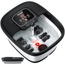Collapsible Foot Massager Spa w/ 8 Shiatsu Massage Rollers - Temperature Control