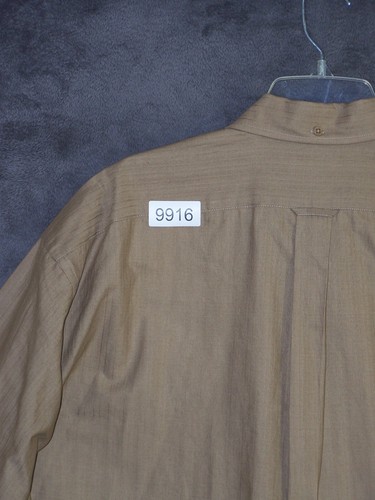 Vtg Faconnable Shirt Adult Extra Large Brown Long Sleeve Button Hong Kong Mens - 第 11/11 張圖片