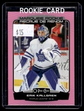 2022-23 O-Pee-Chee Neon Pink Border Erik Kallgren RC 16/75 Toronto Maple Leafs