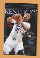 Daniel Orton Kentucky Wildcats AUTO Signed Program B2A