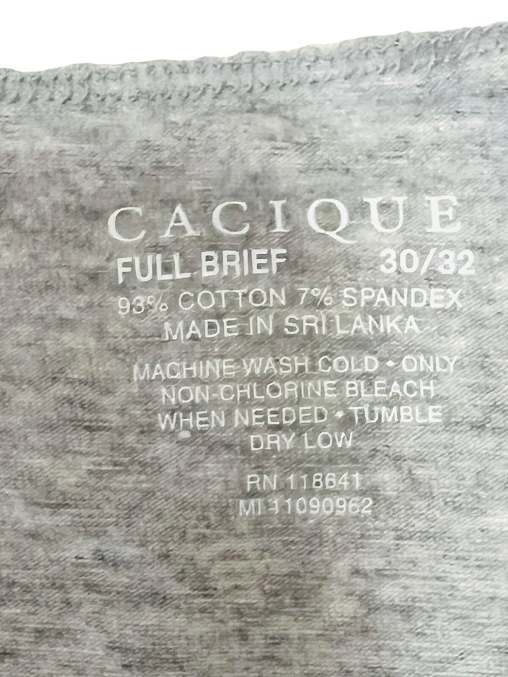 Cacique Mujer’s Bragas Talla 30 32 Rojo Gris Elástico Nuevo Sin Etiquetas Mezcla Algodón Elástico Foto 3 de 4