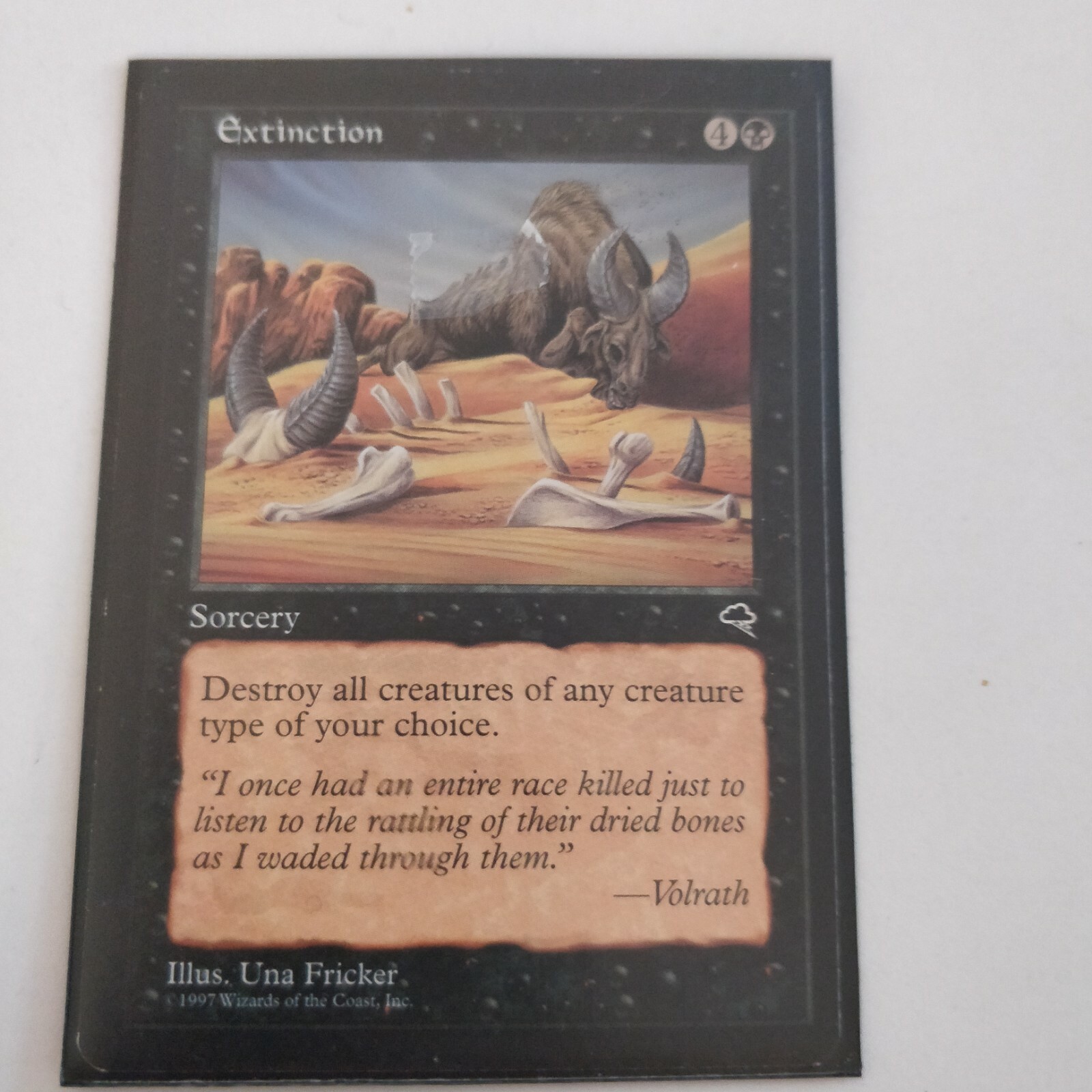 Extinction, MTG Tempest (1997) Rare Black Sorcery